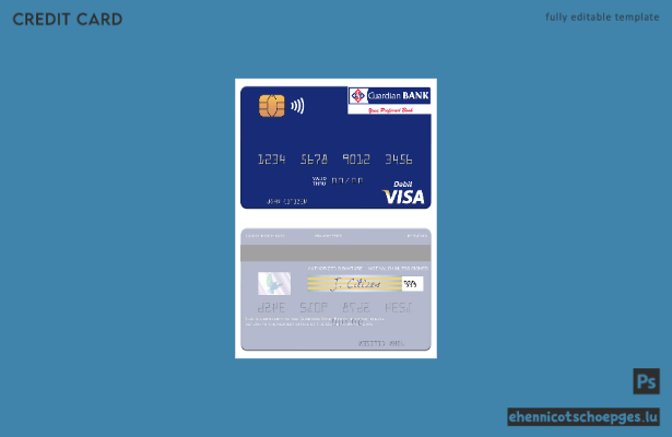 Beispielvorschau der Kenya Guardian Bank Visa Debitkarte
